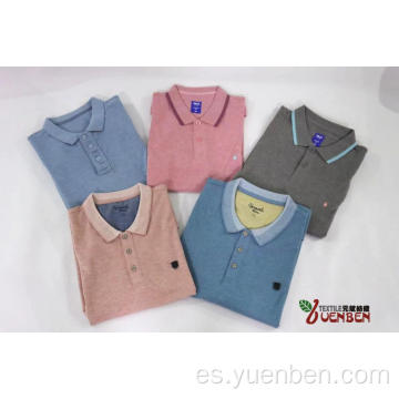 Tejido jacquard sólido con camisas de hombre con tapeta arrugada